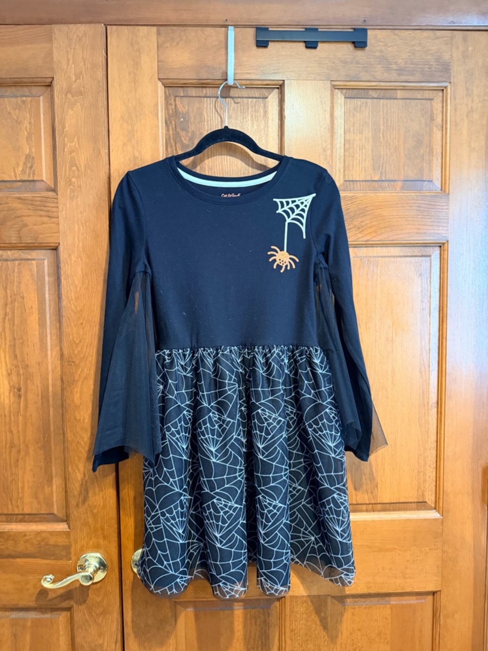 Cat & Jack Black Tee with Orange Logo Print